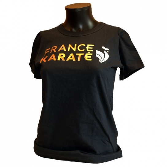 T-shirt "France Karaté" marine/or Femme